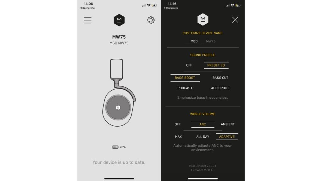 Application Master & Dynamic // Source : Capture d'écran Application Master & Dynamic // Source : Capture d'écran
