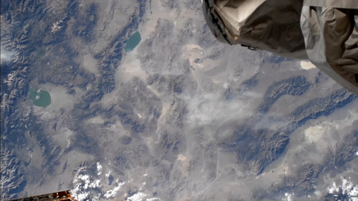 L'incendie vu depuis l'ISS. // Source : Capture d'écran YouTube ISS Above L'incendie vu depuis l'ISS. // Source : Capture d'écran YouTube ISS Above