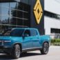 Rivian R1 au siège de l'entreprise // Source : Rivian Rivian R1 au siège de l'entreprise // Source : Rivian