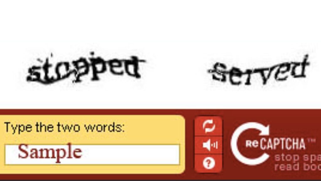 Captcha sur un ordinateur // Source : Adam Donkus Captcha sur un ordinateur // Source : Adam Donkus