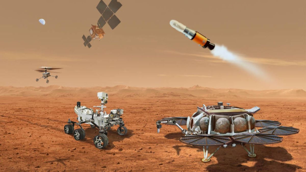 Le retour des échantillons. // Source : Nasa Le retour des échantillons. // Source : Nasa