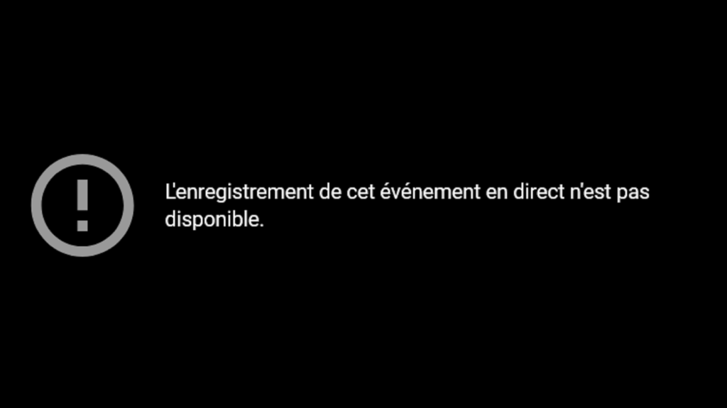 Le message affiché par Youtube actuellement, sur l'une des vidéos de Lofi Girl // Source : Capture d'écran Youtube