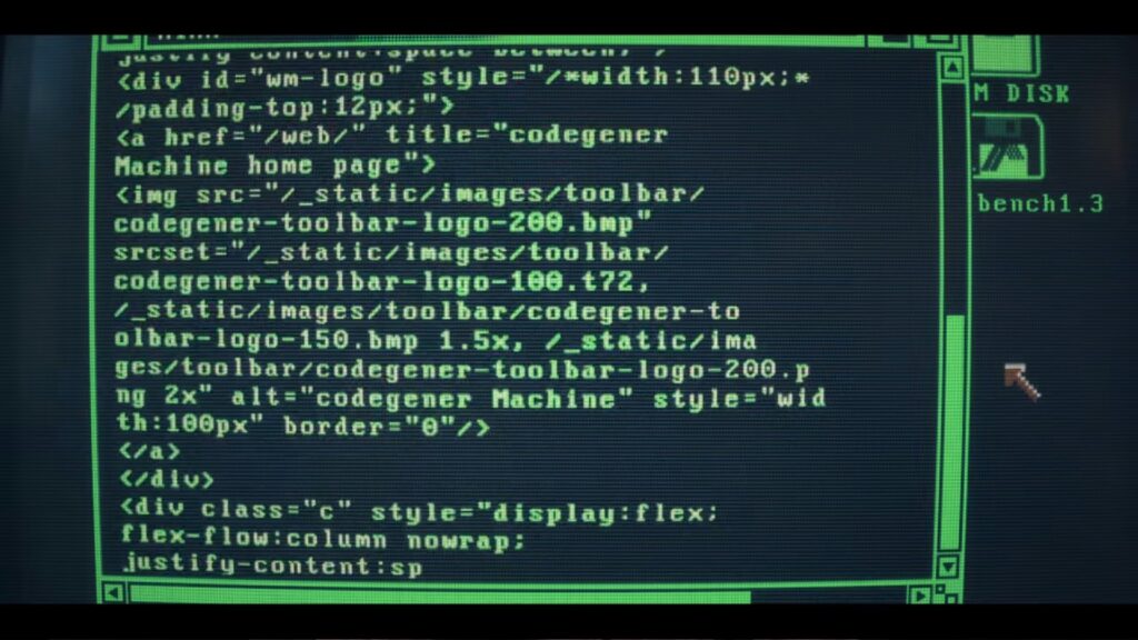 Ce code informatique n'aurait jamais pu s'afficher à l'époque de Stranger Things saison 4. // Source : Netflix Ce code informatique n'aurait jamais pu s'afficher à l'époque de Stranger Things saison 4. // Source : Netflix
