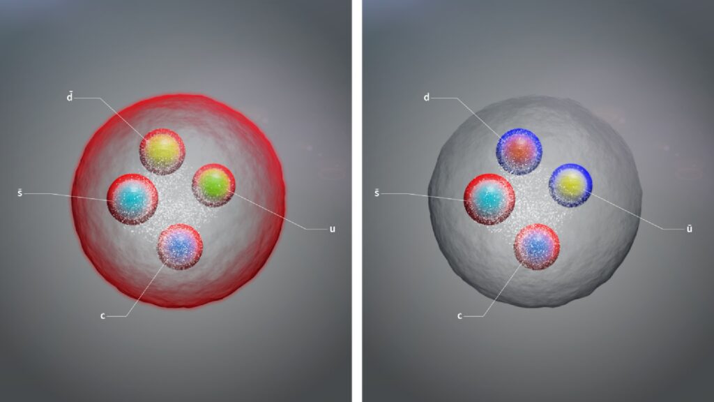 Les deux nouveaux tétraquarks. // Source : CERN Les deux nouveaux tétraquarks. // Source : CERN