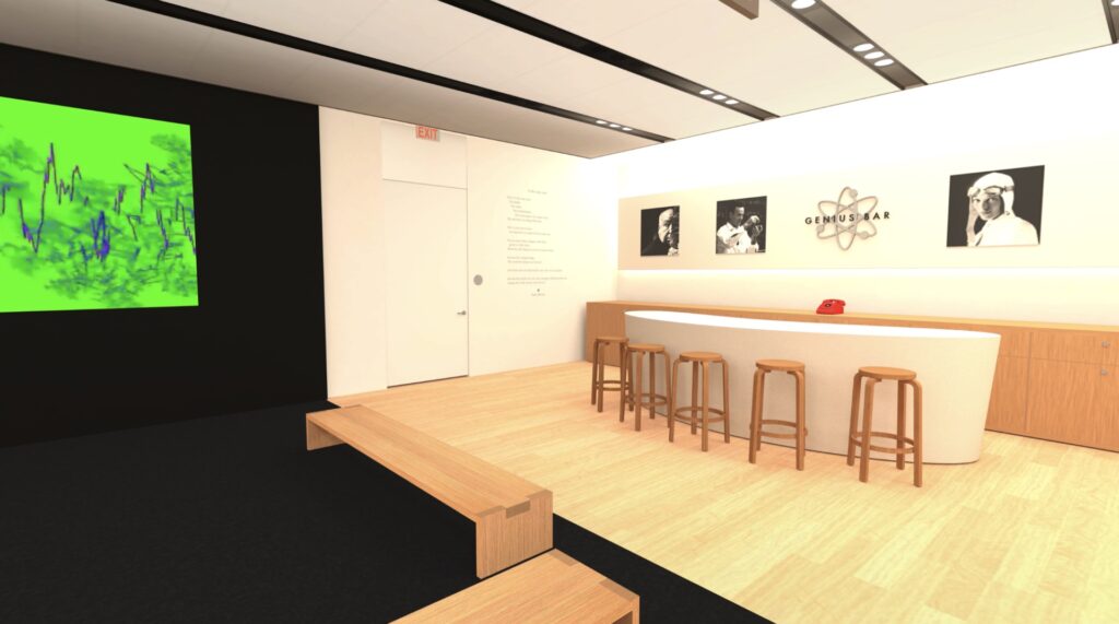 Le tout premier Genius Bar, à l'Apple Store de // Source : Capture Numerama Le tout premier Genius Bar, à l'Apple Store de // Source : Capture Numerama