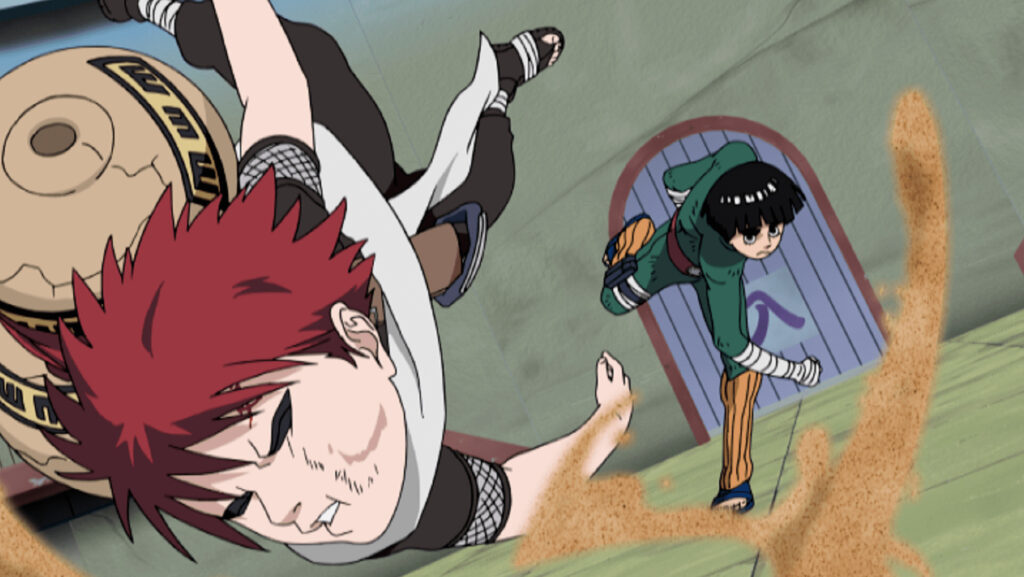 Le meilleur combat de la série : Gaara vs Lee // Source : Netflix Le meilleur combat de la série : Gaara vs Lee // Source : Netflix
