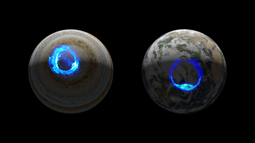 Aurores boréales Jupiter Terre Aurores boréales Jupiter Terre