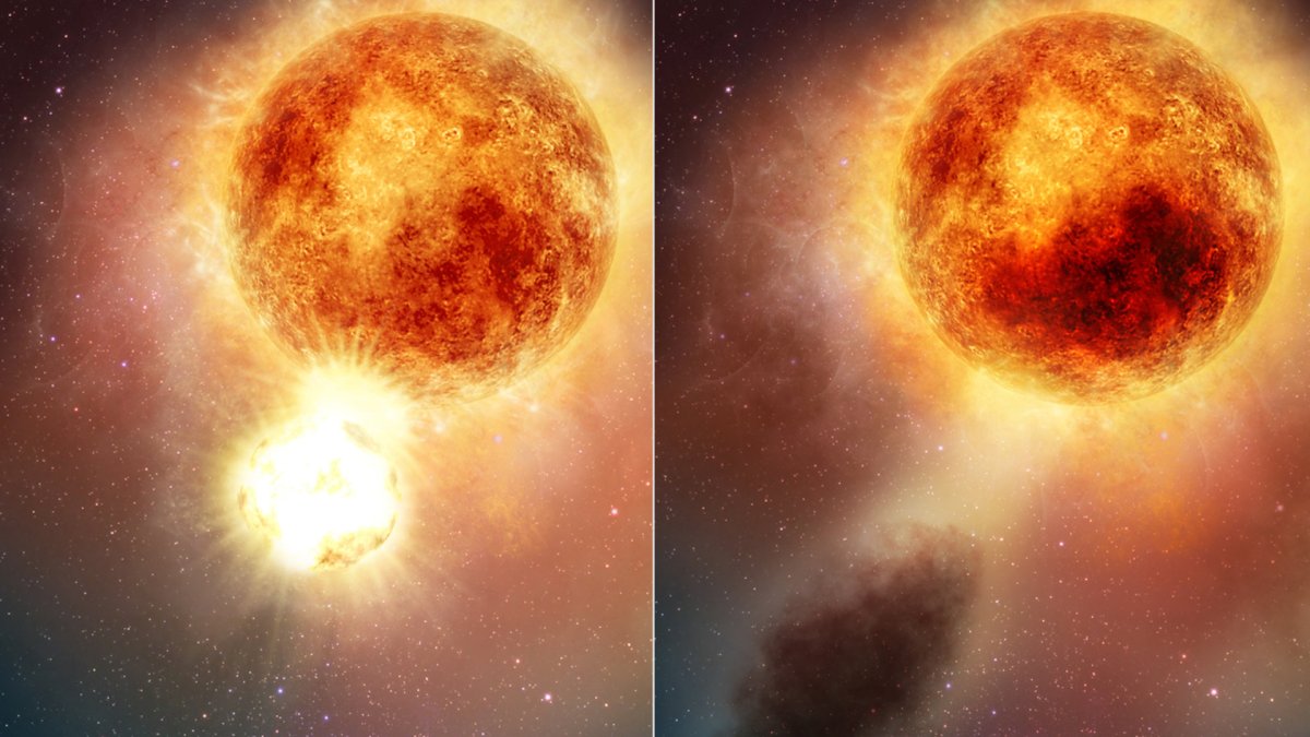 Bételgeuse, vue d'artiste. // Source : NASA, ESA, Elizabeth Wheatley (STScI) Bételgeuse, vue d'artiste. // Source : NASA, ESA, Elizabeth Wheatley (STScI)