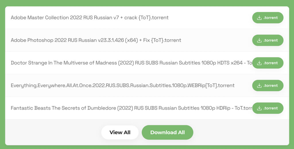 Le site propose de télécharger ces fichiers et les partager sur les plateforme de torrent. // Source : Torrents of truth Le site propose de télécharger ces fichiers et les partager sur les plateforme de torrent. // Source : Torrents of truth