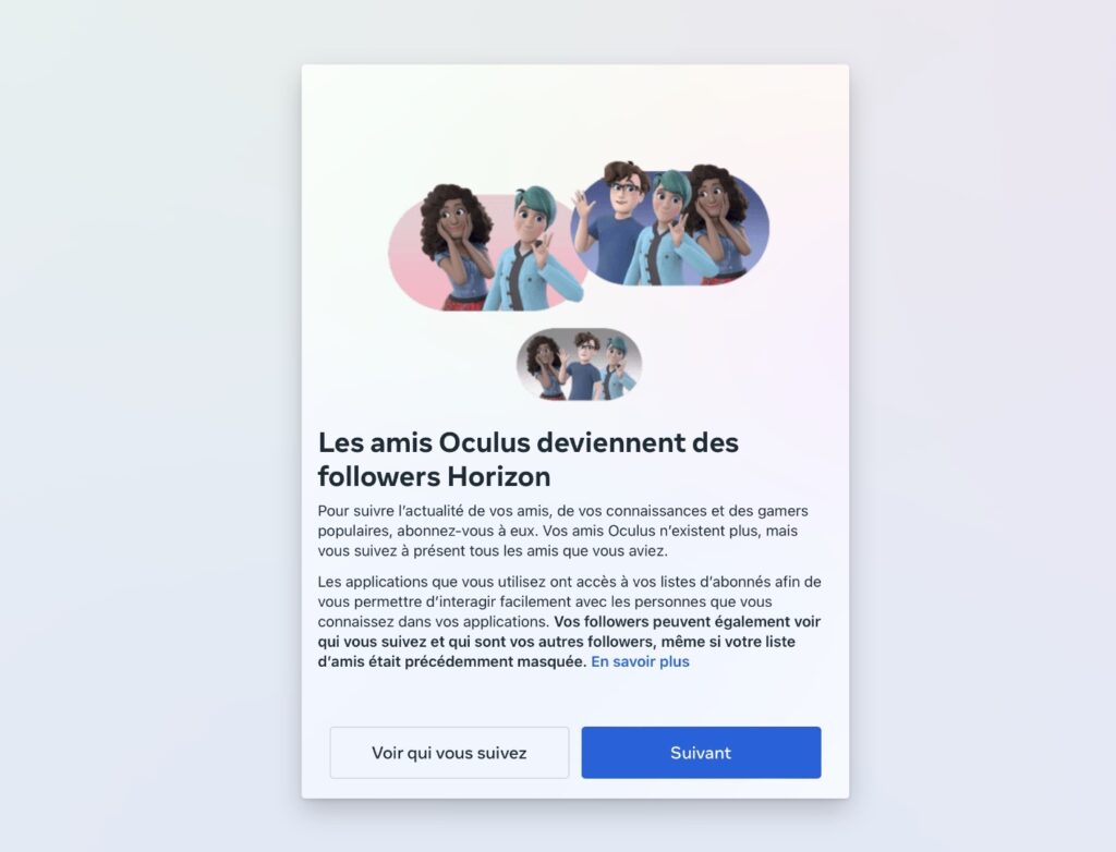 Le compte Meta est obligatoire pour accéder au métavers. // Source : Capture Numerama Le compte Meta est obligatoire pour accéder au métavers. // Source : Capture Numerama