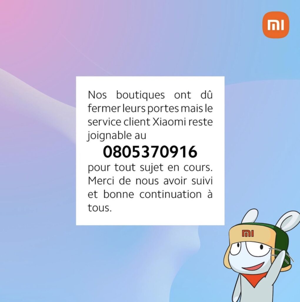 Le message mystérieux publié sur les comptes des magasins, le jour même de la fermeture. // Source : Instagram