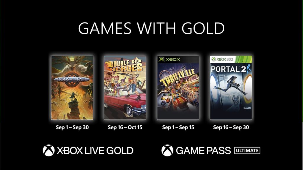 Les jeux Xbox offerts en septembre // Source : Microsoft
