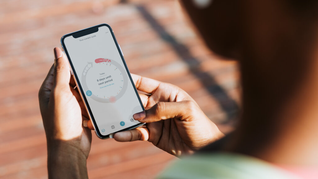 L'application Clue // Source : Nino Barbey pour Numerama / MockUp par rawpixel L'application Clue // Source : Nino Barbey pour Numerama / MockUp par rawpixel