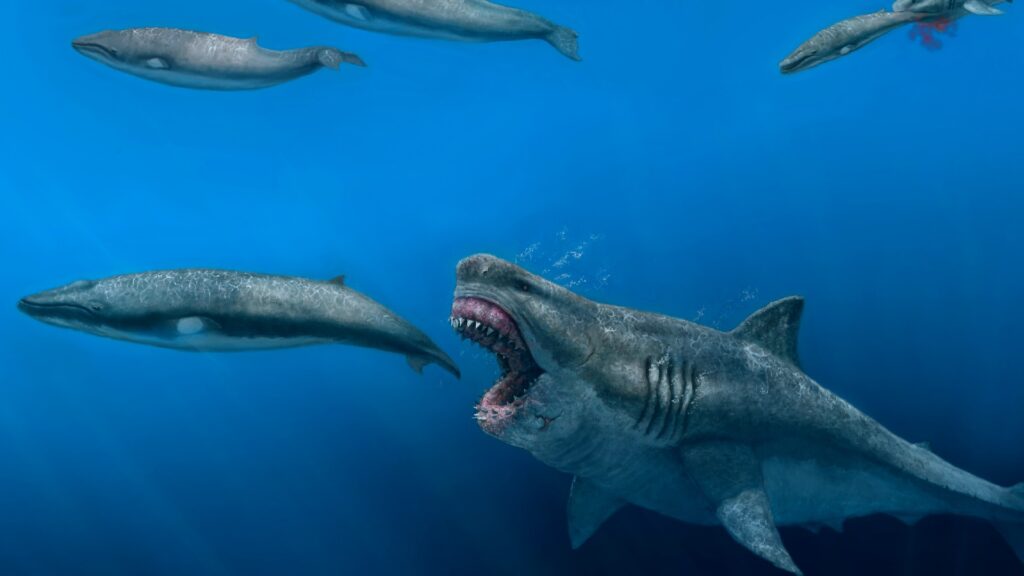 Représentation artistique du mégalodon à partir des résultats de cette étude. // Source : J.J. Giraldo Représentation artistique du mégalodon à partir des résultats de cette étude. // Source : J.J. Giraldo
