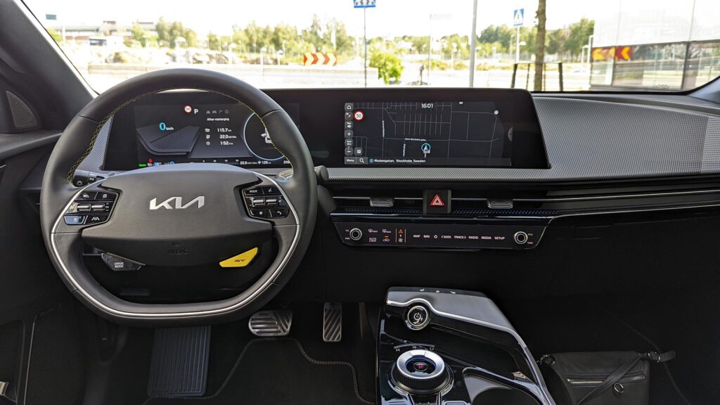 Intérieur de la Kia EV6 GT // Source : Raphaelle Baut pour Numerama Intérieur de la Kia EV6 GT // Source : Raphaelle Baut pour Numerama