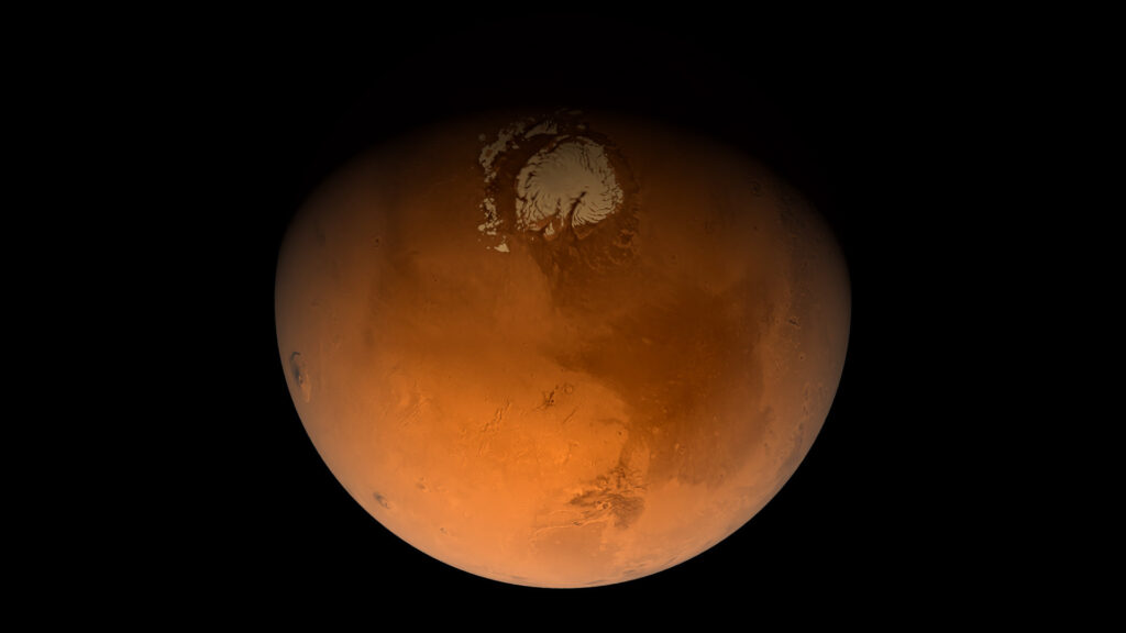 Viser la Lune, ce n'est pas viser Mars. // Source : Flickr/CC/NASA/JPL-Caltech/USGS/Kevin M. Gill (image recadrée) Viser la Lune, ce n'est pas viser Mars. // Source : Flickr/CC/NASA/JPL-Caltech/USGS/Kevin M. Gill (image recadrée)