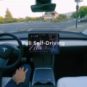 Conduite autonome FSD Tesla // Source : Capture vidéo live Tesla Conduite autonome FSD Tesla // Source : Capture vidéo live Tesla