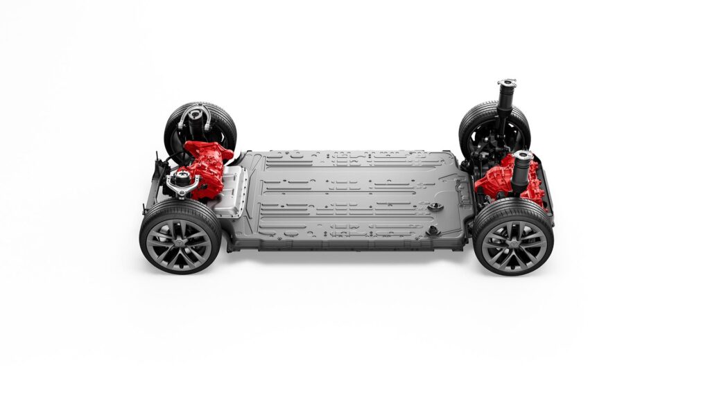 Plateforme Tesla Model S // Source : Tesla Plateforme Tesla Model S // Source : Tesla