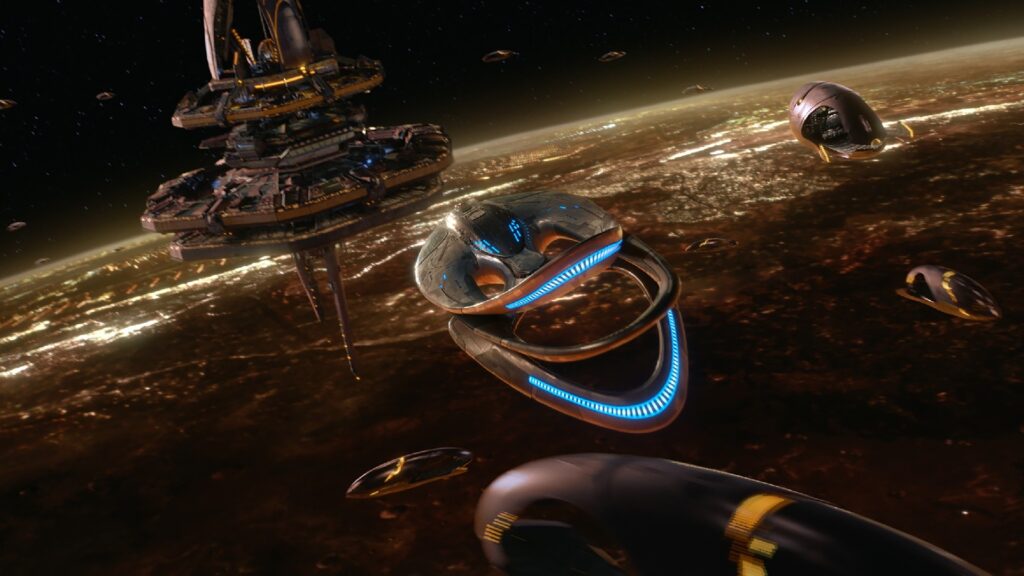 The Orville est le nom du vaisseau spatial au coeur de la série. // Source : Disney+/Hulu The Orville est le nom du vaisseau spatial au coeur de la série. // Source : Disney+/Hulu
