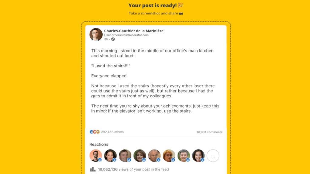 Notre post LinkedIn très inspirant en effet // Source : Capture d'écran Numerama Notre post LinkedIn très inspirant en effet // Source : Capture d'écran Numerama