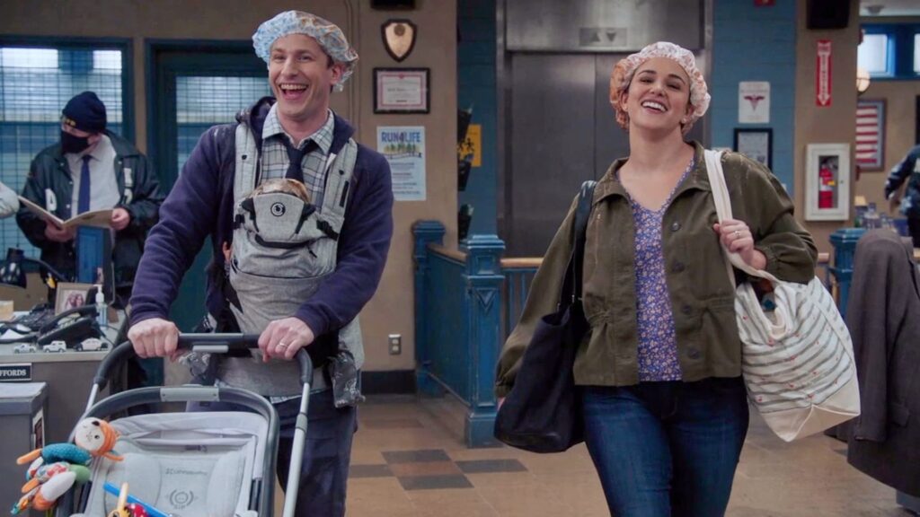 Jake et Amy dans Brooklyn 99 // Source : NBC Jake et Amy dans Brooklyn 99 // Source : NBC