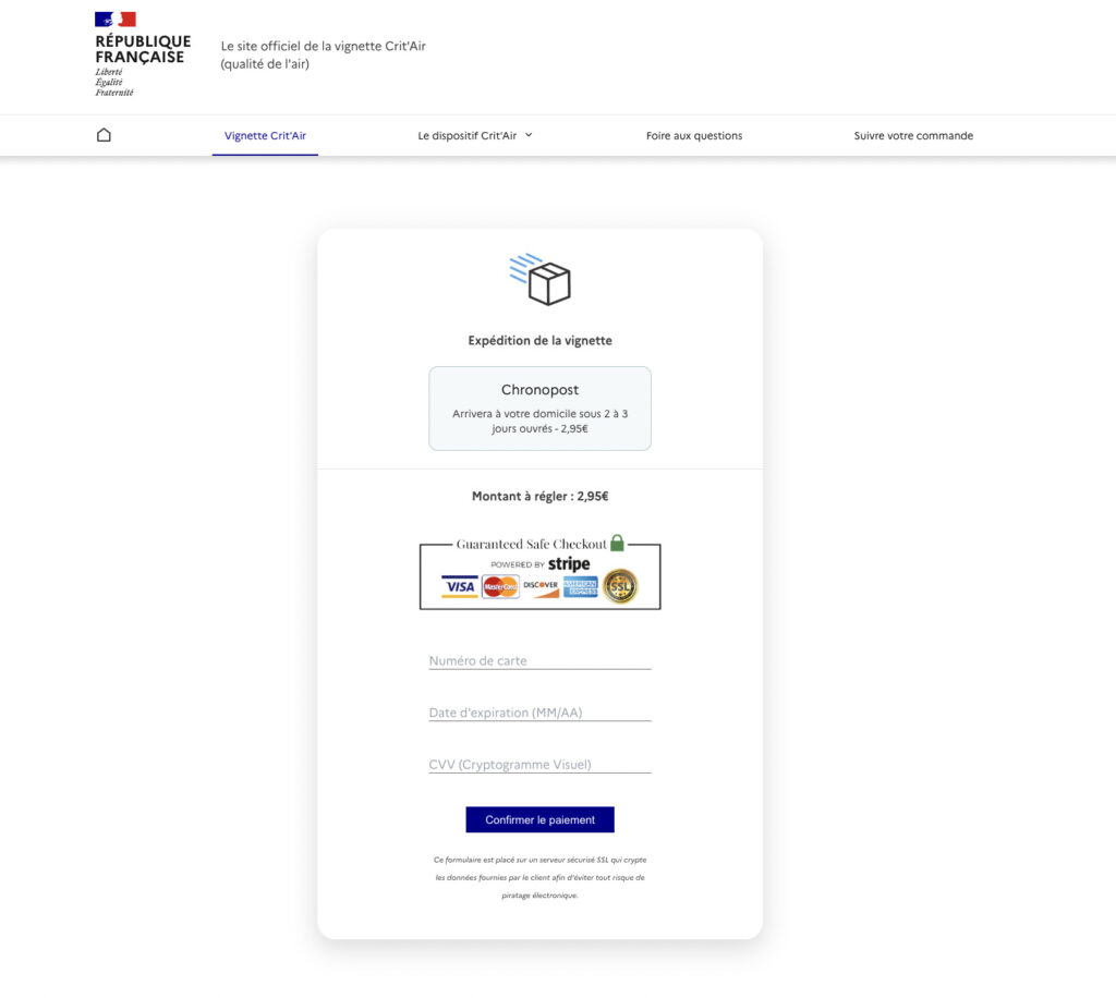 Le faux site finit par demander les données bancaires après un formulaire où l'internaute donne des informations personnelles. // Source : Numerama Le faux site finit par demander les données bancaires après un formulaire où l'internaute donne des informations personnelles. // Source : Numerama