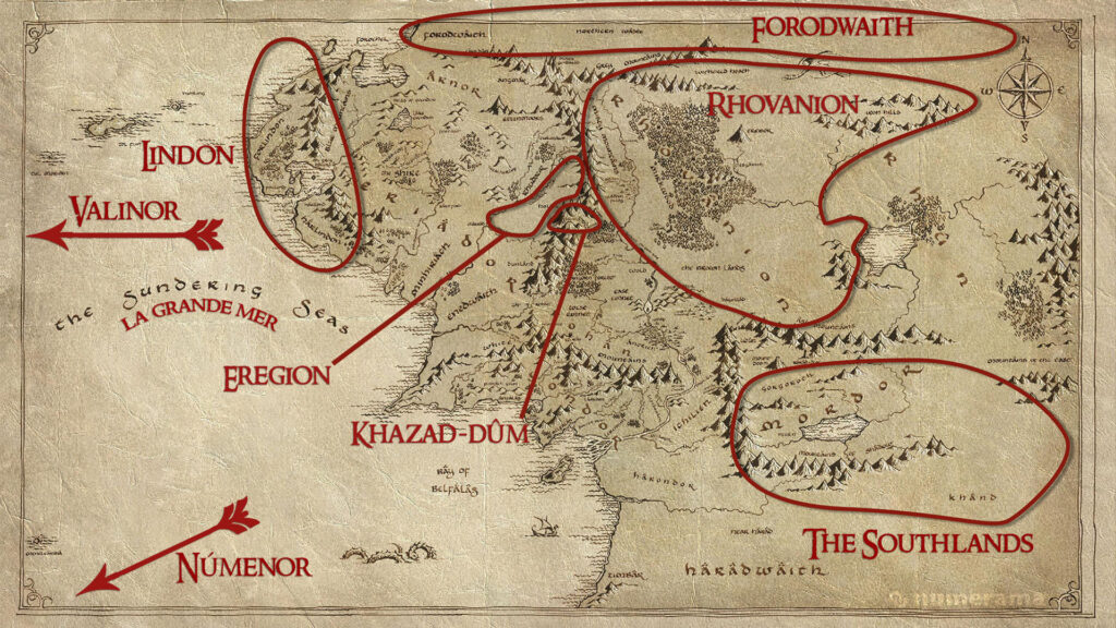 carte anneaux de pouvoir carte anneaux de pouvoir