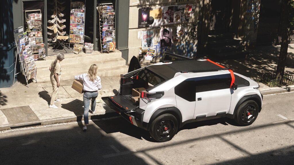 Arrière façon pickup du Citroën Oli // Source : Citroën Arrière façon pickup du Citroën Oli // Source : Citroën