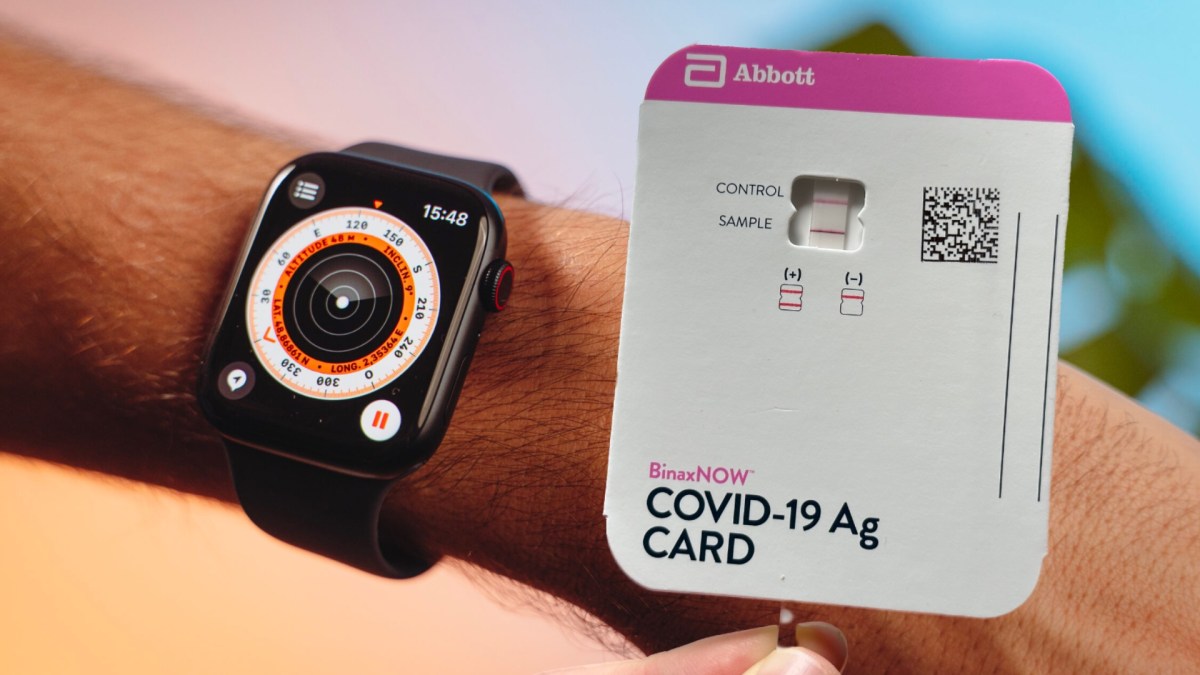 Apple Watch Series 8 et test covid. // Source : Numerama Apple Watch Series 8 et test covid. // Source : Numerama