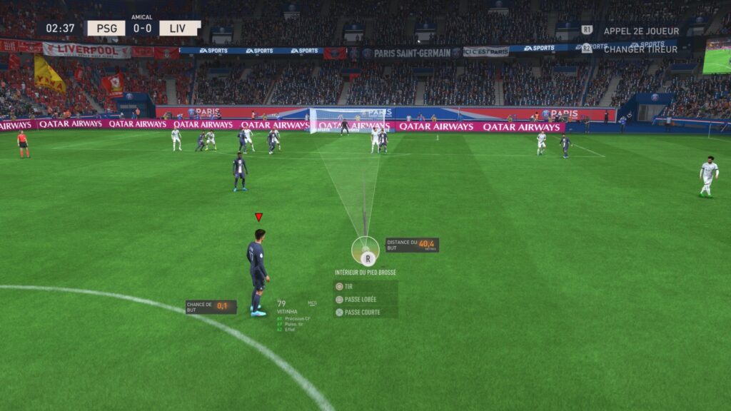 Les coups francs, les corners et les pénaltys n'ont plus de cible dans FIFA 23. // Source : Numerama Les coups francs, les corners et les pénaltys n'ont plus de cible dans FIFA 23. // Source : Numerama