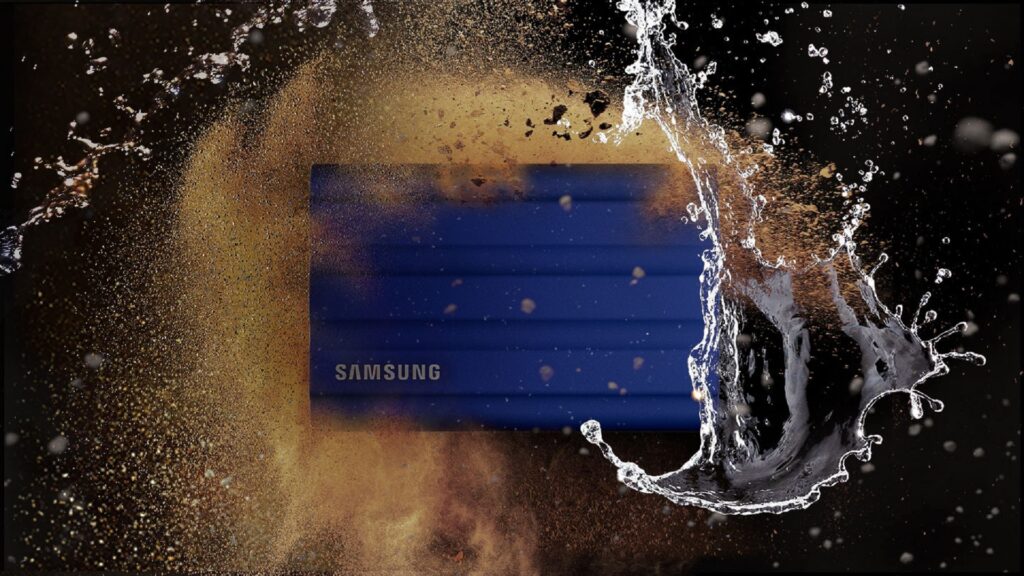 Le T7 Shield est certifié IP65 // Source : Samsung Le T7 Shield est certifié IP65 // Source : Samsung