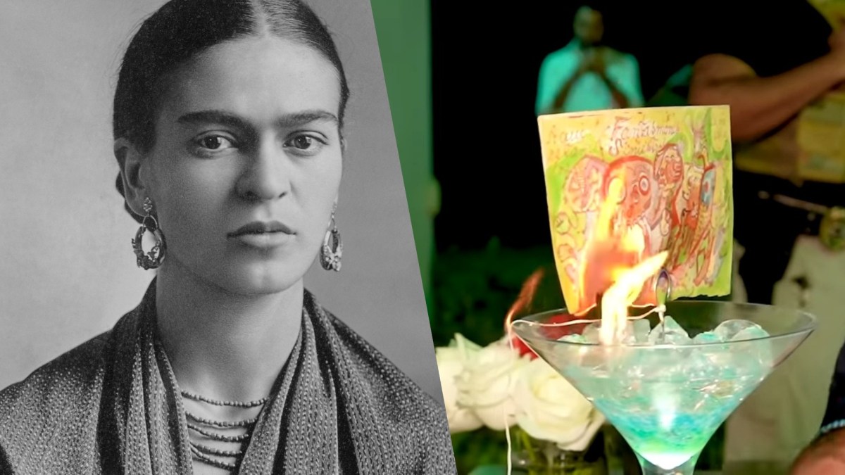 Un dessin de Frida Kahlo aurait été brûlé pour être transformé en NFT. // Source : Portrait de Frida Kahlo / vidéo où le dessin est brûlé. Un dessin de Frida Kahlo aurait été brûlé pour être transformé en NFT. // Source : Portrait de Frida Kahlo / vidéo où le dessin est brûlé.
