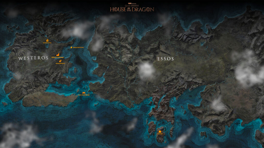 Game of thrones House of the Dragon carte monde Game of thrones House of the Dragon carte monde