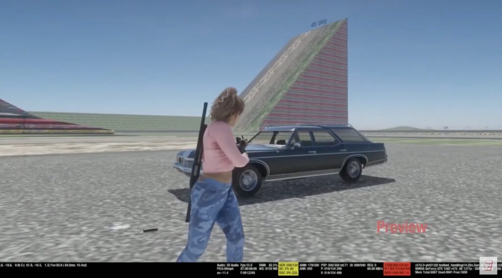 Une image leakée d'une version non terminée de GTA 6 Une image leakée d'une version non terminée de GTA 6