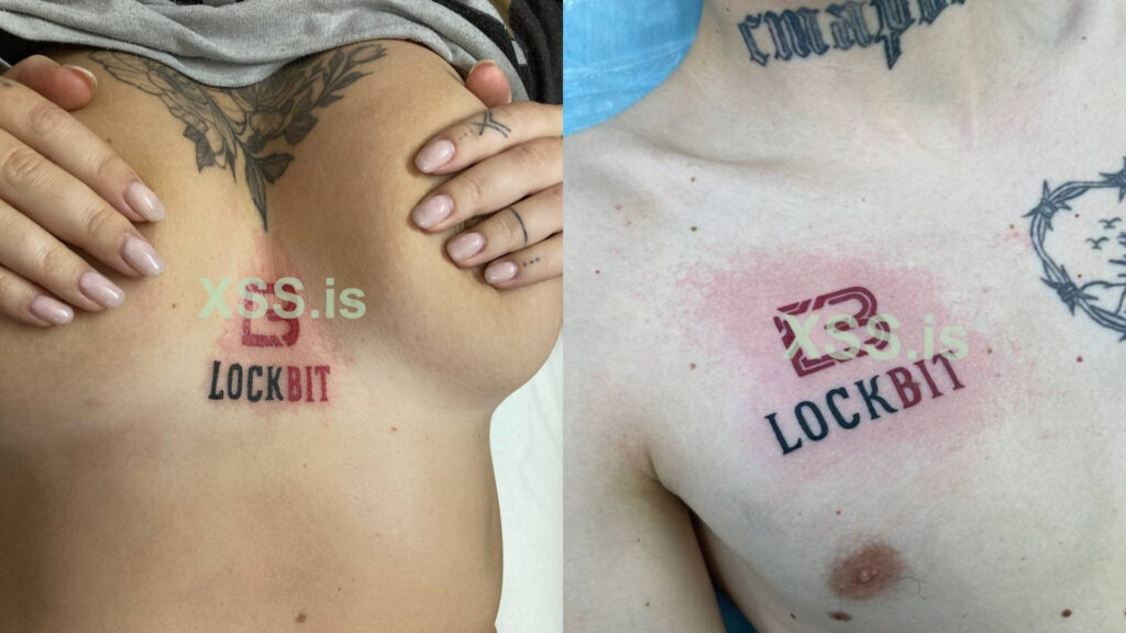 Les personnes passées par le salon de tatouage envoient la preuve par photo à Lockbit. // Source : Numerama Les personnes passées par le salon de tatouage envoient la preuve par photo à Lockbit. // Source : Numerama