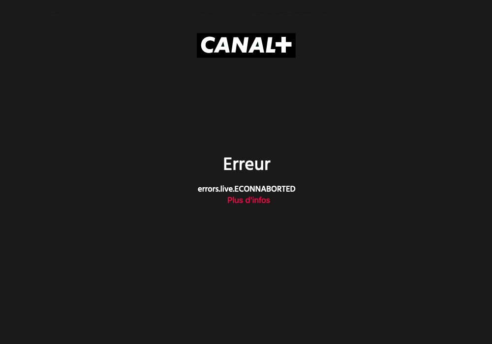 MyCanal erreur MyCanal erreur