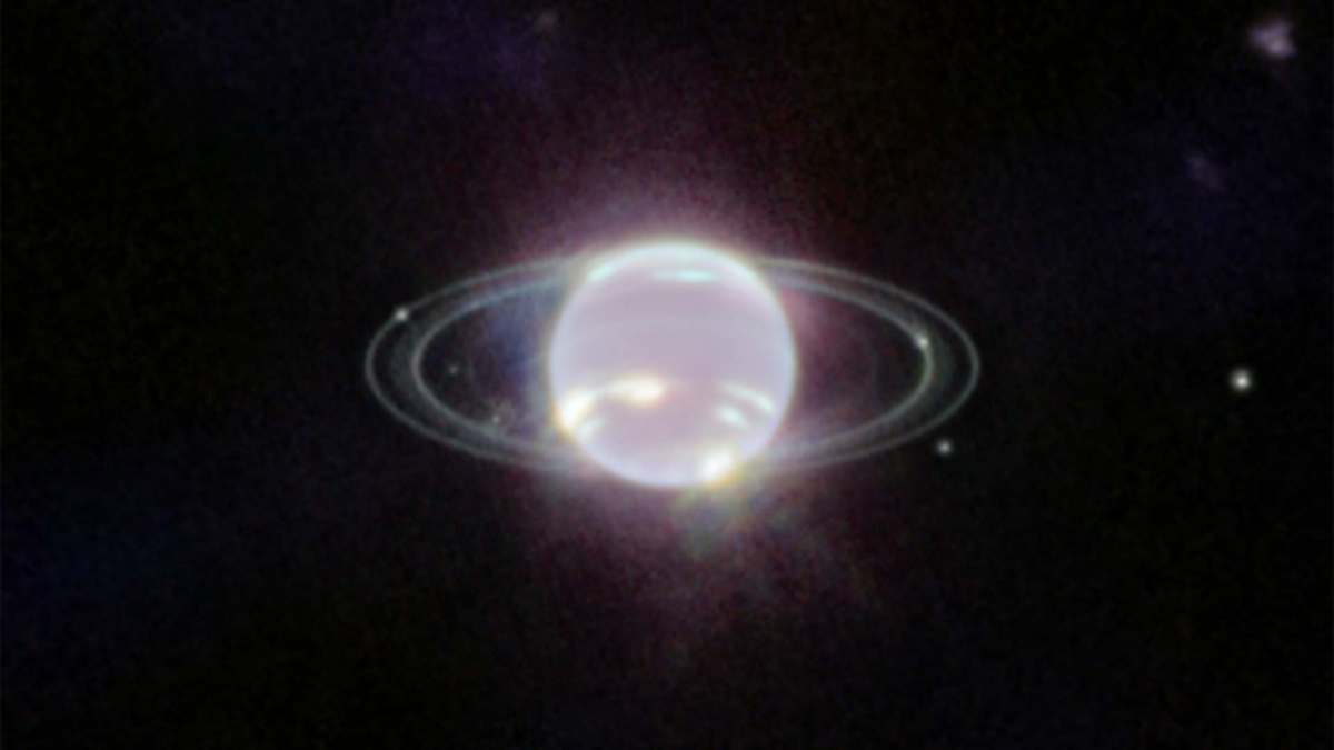 Neptune. // Source : NASA, ESA, CSA, STScI (photo recadrée) Neptune. // Source : NASA, ESA, CSA, STScI (photo recadrée)