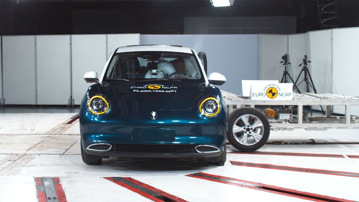 Crash-test Ora Funky Cat // Source : Euro NCAP Crash-test Ora Funky Cat // Source : Euro NCAP