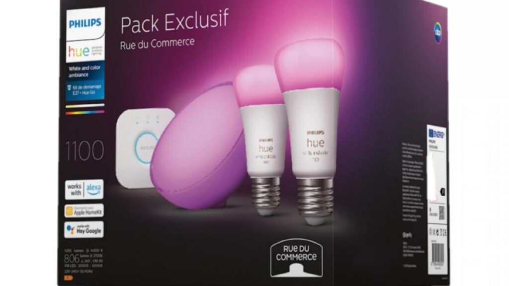 Le pack Philips Hue Rue du Commerce // Source : Rue Du Commerce Le pack Philips Hue Rue du Commerce // Source : Rue Du Commerce