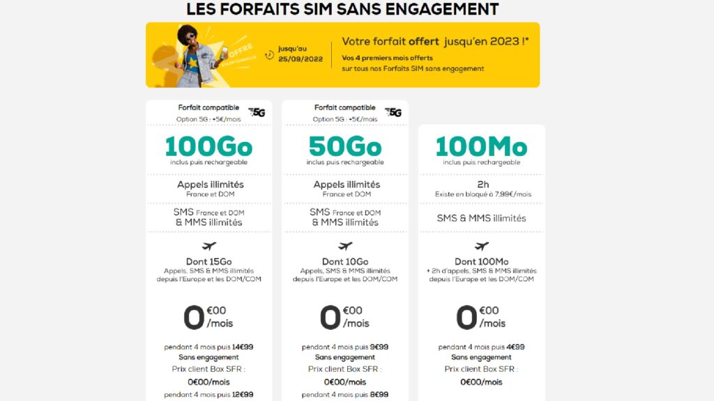 les forfaits de La Poste Mobile // Source : La Poste Mobile les forfaits de La Poste Mobile // Source : La Poste Mobile