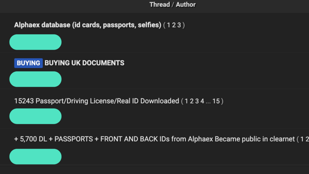 La base de données d'AlphaEx est encore en vente sur le forum. // Source : Numerama La base de données d'AlphaEx est encore en vente sur le forum. // Source : Numerama