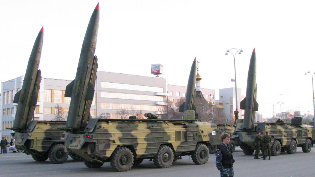 Un missile OTR-21 Totchka de l'armée russe // Source : Wikimedia Commons Un missile OTR-21 Totchka de l'armée russe // Source : Wikimedia Commons