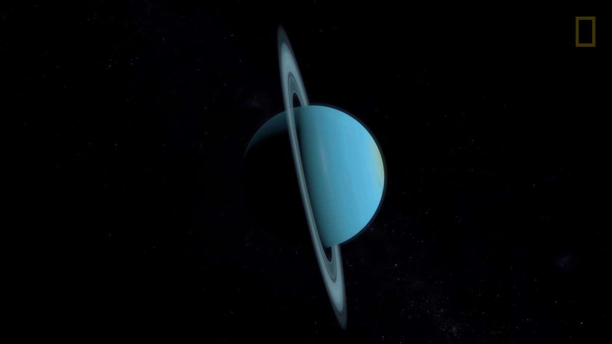 La planète Uranus. // Source : Capture d'écran National Geographic La planète Uranus. // Source : Capture d'écran National Geographic