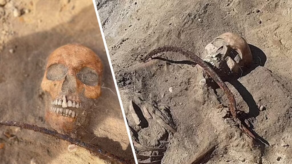 Les habitants de l'époque avaient peur que cette personne soit un vampire (ce n'était pas le cas). // Source : Miroslaw Blicharski / Aleksander Poznan Les habitants de l'époque avaient peur que cette personne soit un vampire (ce n'était pas le cas). // Source : Miroslaw Blicharski / Aleksander Poznan