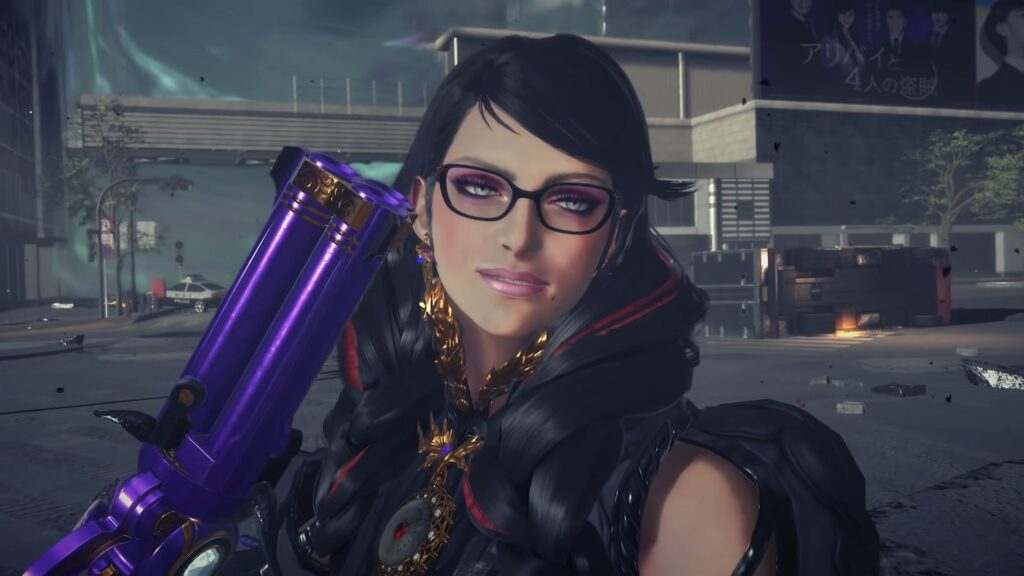 Bayonetta, l'héroïne dans le jeu. // Source : Capture d'écran YouTube Nintendo Bayonetta, l'héroïne dans le jeu. // Source : Capture d'écran YouTube Nintendo
