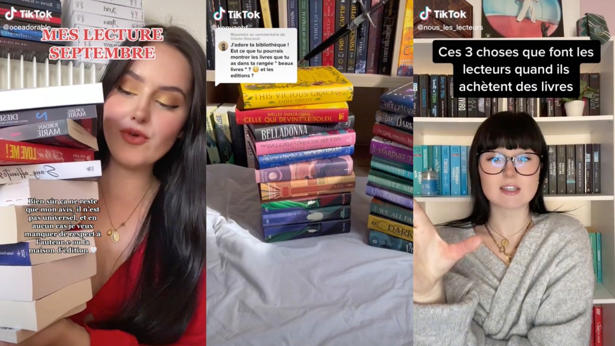 Des montages de personnalités du "BookTok" sur TikTok Des montages de personnalités du "BookTok" sur TikTok