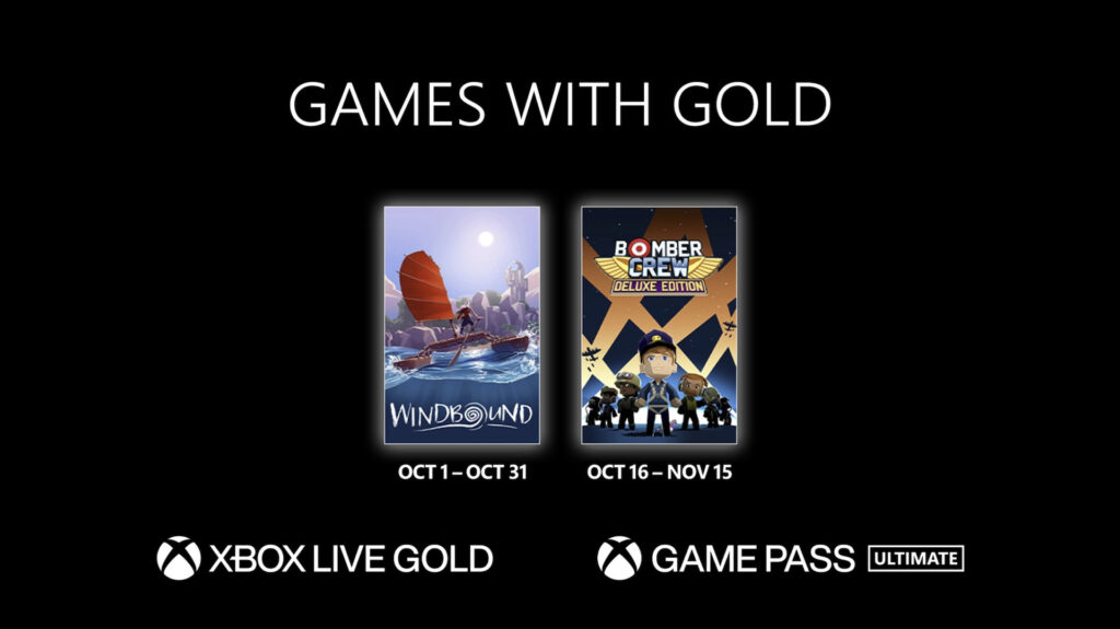 Les jeux Xbox offerts en octobre // Source : Microsoft Les jeux Xbox offerts en octobre // Source : Microsoft
