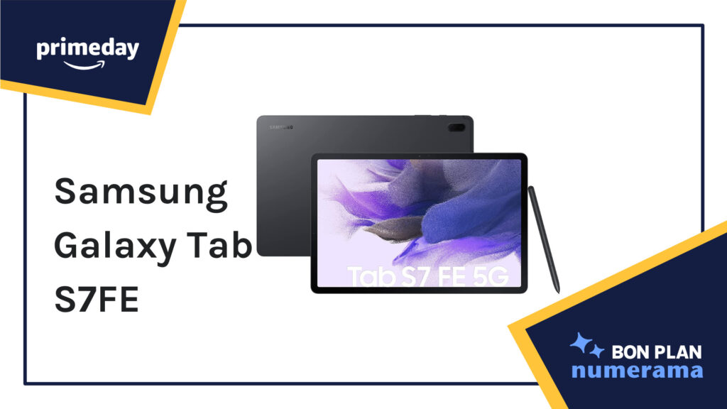 La Galaxy Tab S7FE de Samsung // Source : Numerama La Galaxy Tab S7FE de Samsung // Source : Numerama