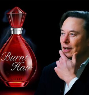 Elon Musk et son parfum "poils brûlés" // Source : YouTube/Montage Nino Barbey pour Numerama Elon Musk et son parfum "poils brûlés" // Source : YouTube/Montage Nino Barbey pour Numerama