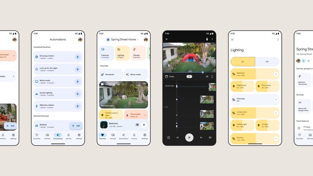 La nouvelle application Google Home. // Source : Google La nouvelle application Google Home. // Source : Google